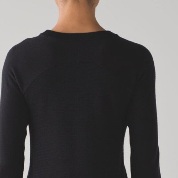 Lululemon Sit In Lotus Merino Wool Sweater Lightweight Knit Crew Top Minimal S - Picture 13 of 16